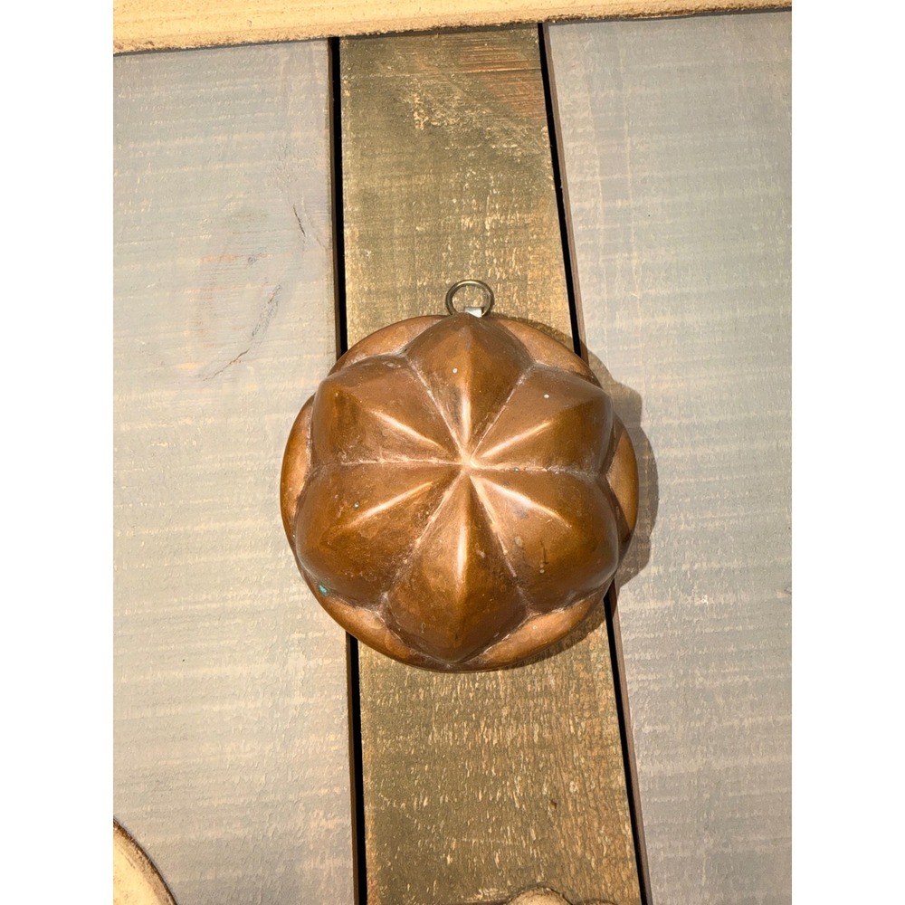 Vintage Copper Star Tin Mold Baking Dome Cake Tin Wall Decor 4.75 Inch